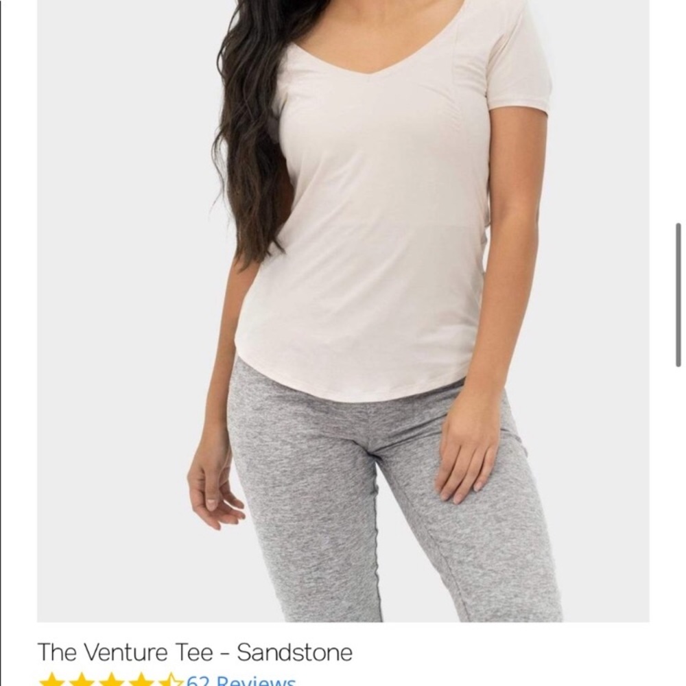 Cream venture tee from balance athletica
